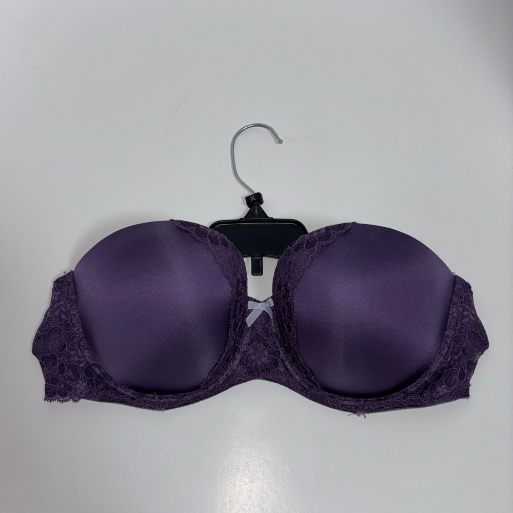 Victoria Secret Dream Angels strapless underwire size 34DD dark purple